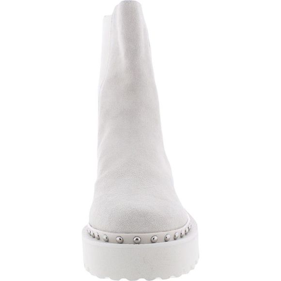 Vince Camuto Womens Meendey Ivory Suede Combat & Lace-up Boots Shoes NWT - Picture 3 of 3